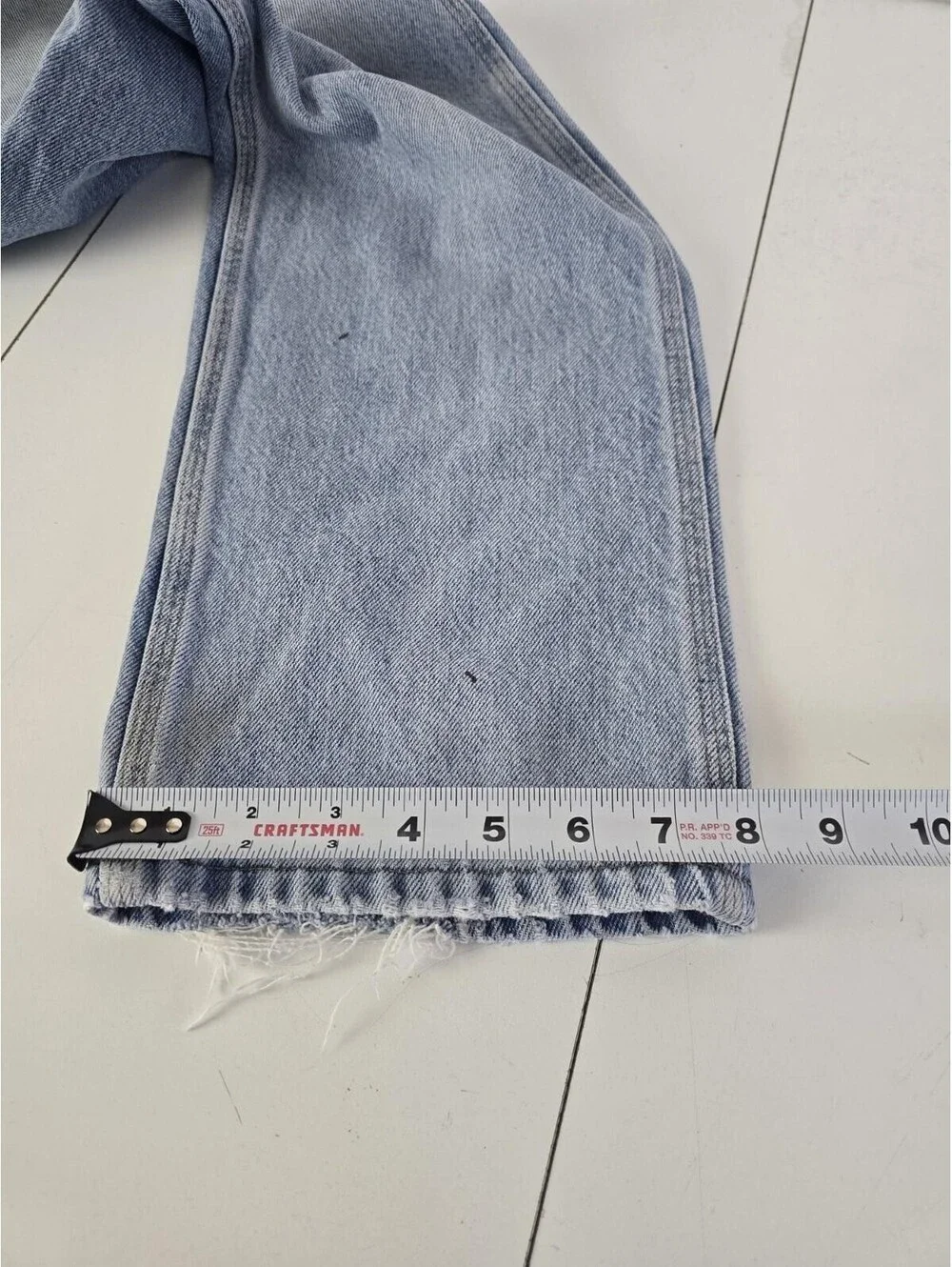 Carhartt Carpenter Jeans 32x30 Baggy Wide Leg Fit Light Wash Distressed Denim